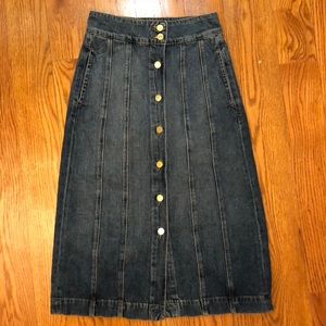 Frame button down Denim skirt -26